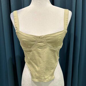 Zara Green Corset Top